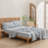 BESTOUCH Fitted Sheet 100% Washed Cotton Linen Feel Easily Fits Deep Pockets-115280942-115280933