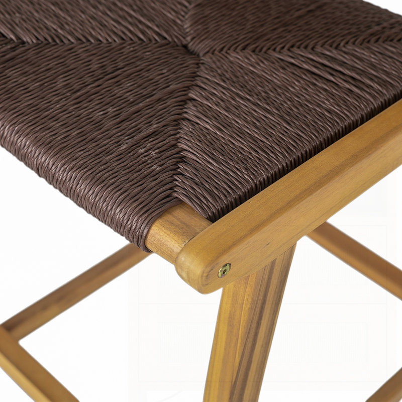 Ensemble de 2 tabourets de bar en bois d'acacia