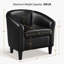 Fauteuil tonneau en similicuir, fauteuil club moderne-371256391