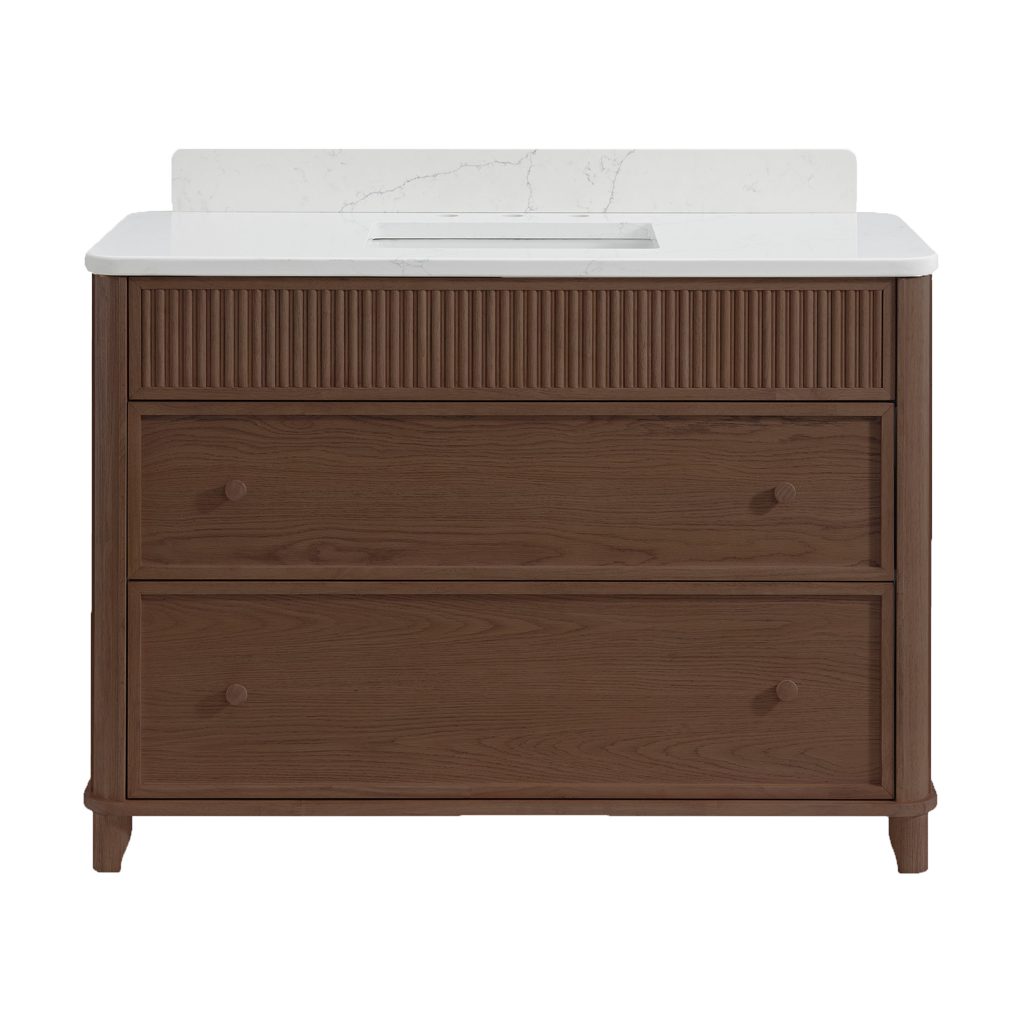 Kennedy Bathroom Vanity In Natural Enhanced Oak, Enhanced Brown Oak, 48"