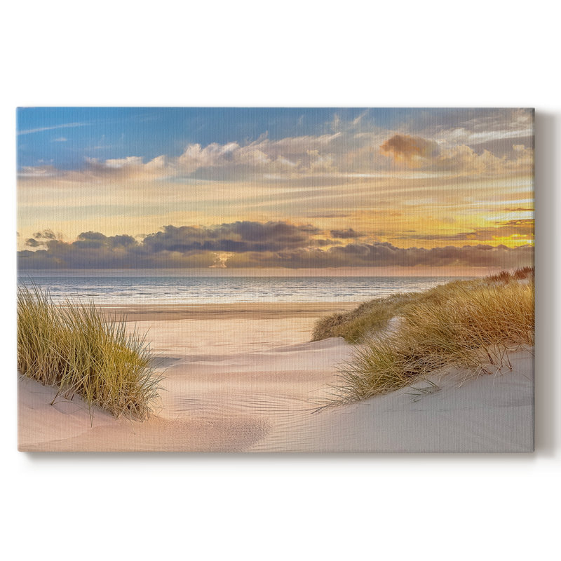 Coucher de soleil sur les sables roses - Cavas enveloppés de galerie, 32 x 48
