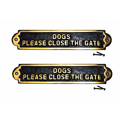 Plaques «Dogs Veuillez fermer la porte»