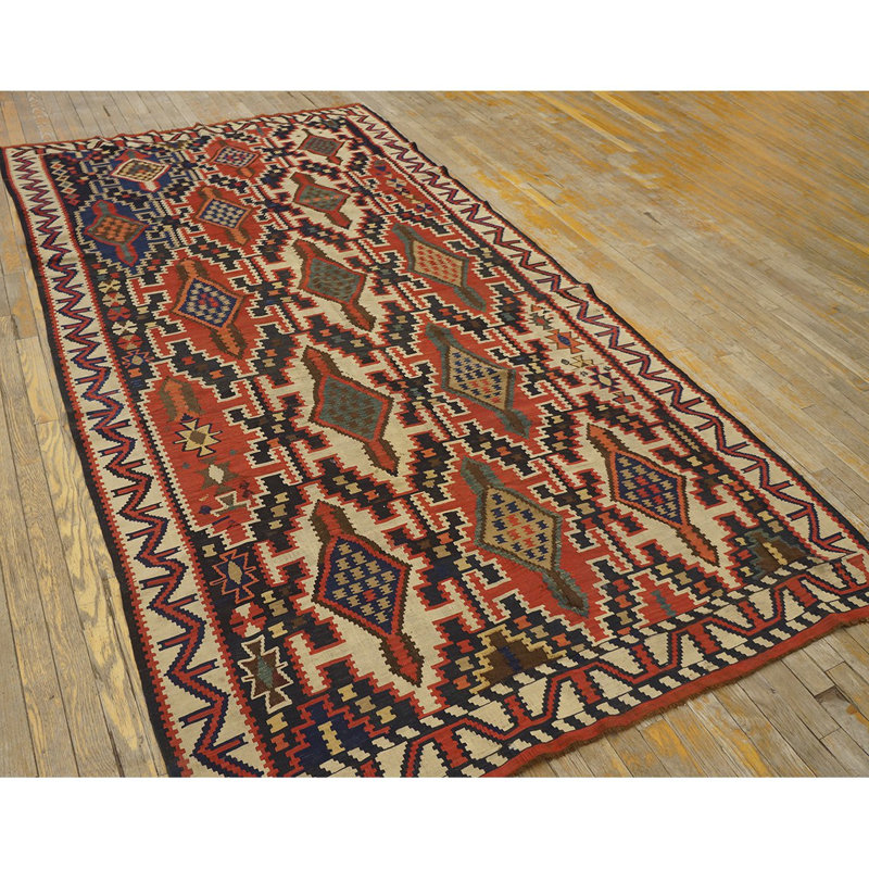 Flatweave Wool Geometric Area Rug