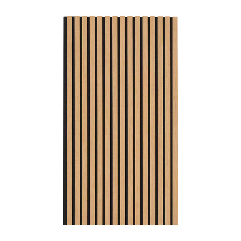 Wood Slat Acoustic Panels for Modern Wall Decor, Light Oak, 2.1cm H x 120cm W x 60cm D