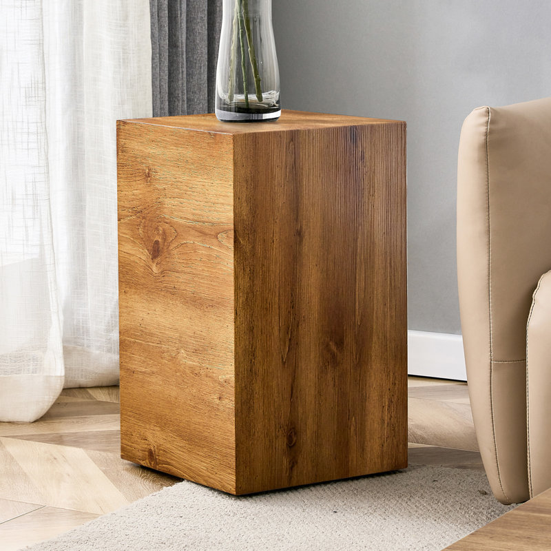 End Table, Wood, 19.69" H x 11.81" W x 11.81" D