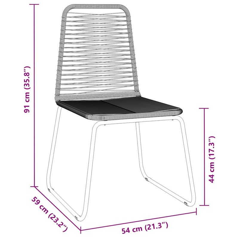 Patio Dining Set with, 73 cm H x 160 cm W x 80 cm D, 6, 7