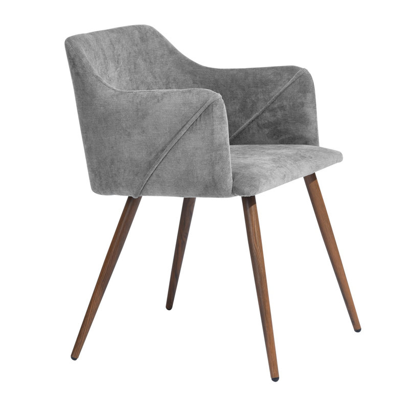Sofiya 47cm H Upholstered Armchair, Terry Grey, Brown