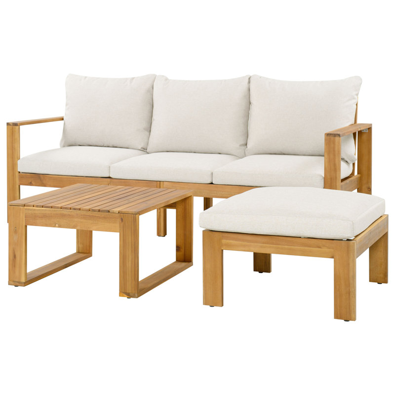 Ensemble de canapé modulaire d'extérieur 3 pièces
