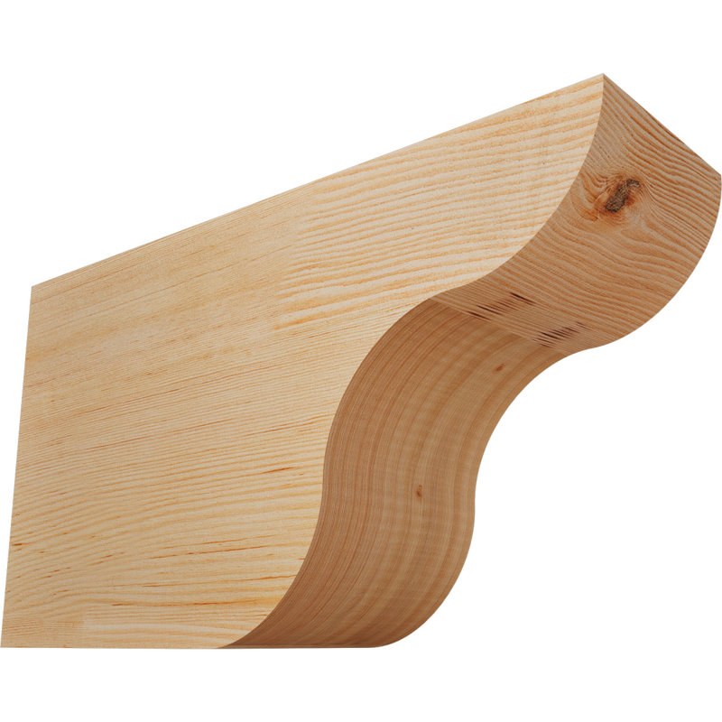 Queue de chevron lisse Carmel, Douglas, 10"H x 5 1/2"W x 18"L