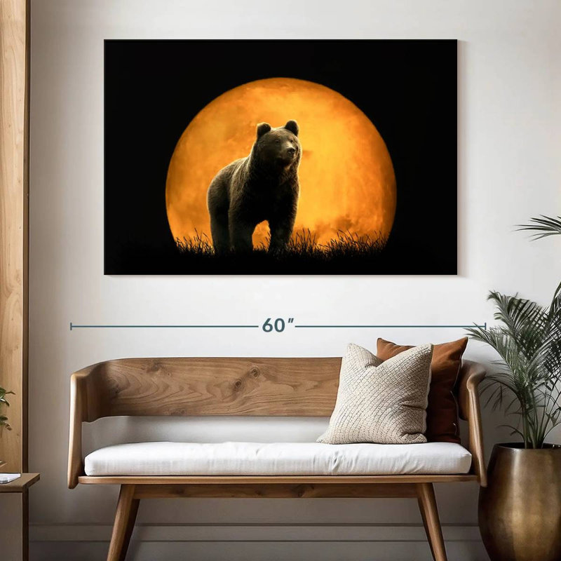 Bear And The Moon, 34" H x 51" W