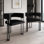 Chaise de salle à manger en métal noir