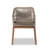 19.25'' H Upholstered Mahogany Side Chair