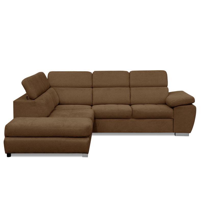 Holli 5 Seater Sofa Bed, Brown, Left