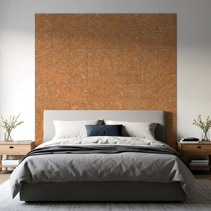 Square Edge Walnut Finished Veneer MDF Boards, 12'' H x 12'' W