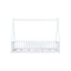 Lit simple en forme de tente, lit tipi avec garde-corps et lattes-461412307