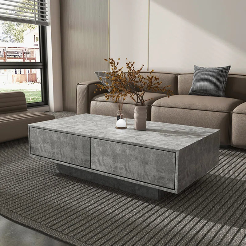 Coffee Table with Storage,Jackson Modern Gray Rectangle Coffee Table with Storage