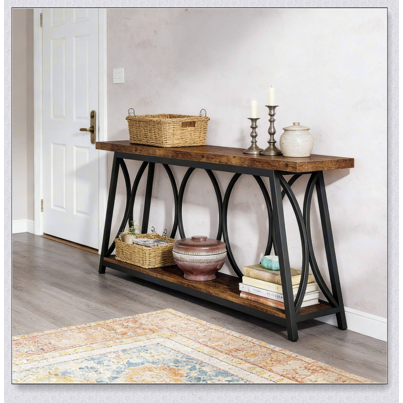 Table de couloir, console rétro, table de canapé robuste