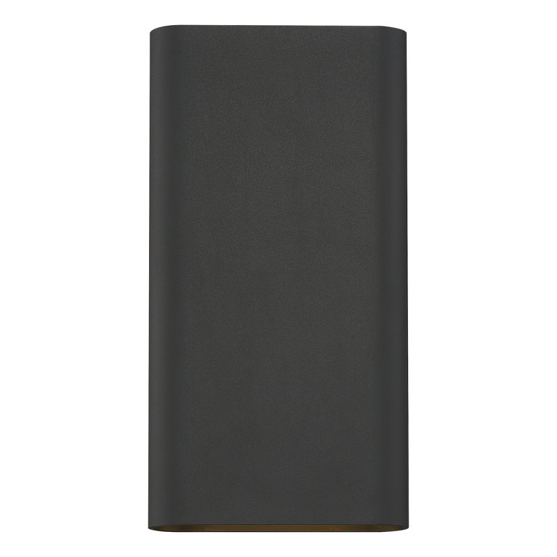 New Britain Aluminum Flush Mounted Sconce, Black, 8" H x 6.25" W x 2" D