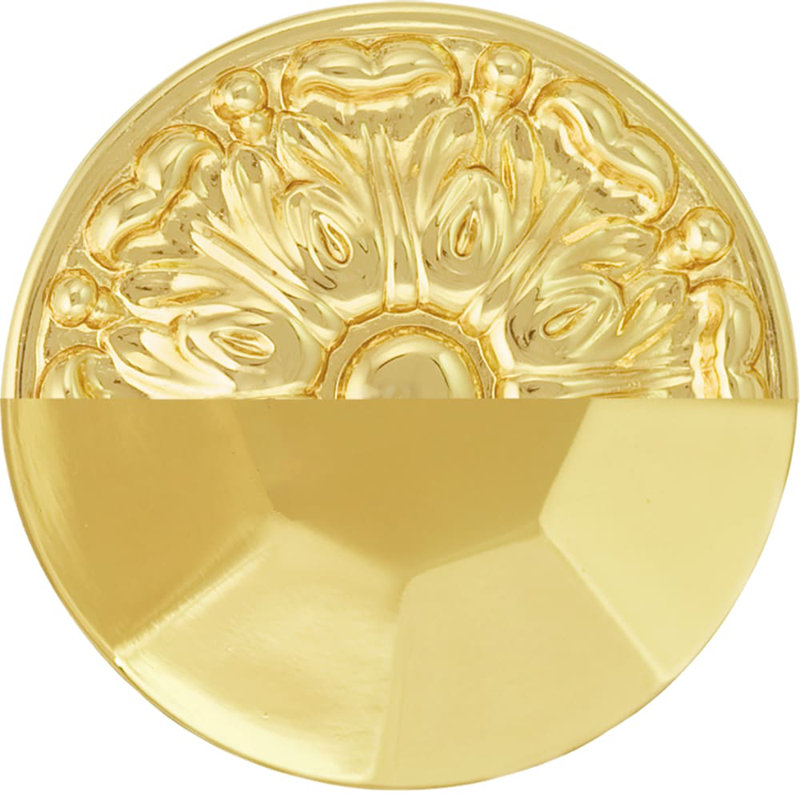 Poignée champignon 1 3/16 po de diamètre Sunn dépos, Laiton poli