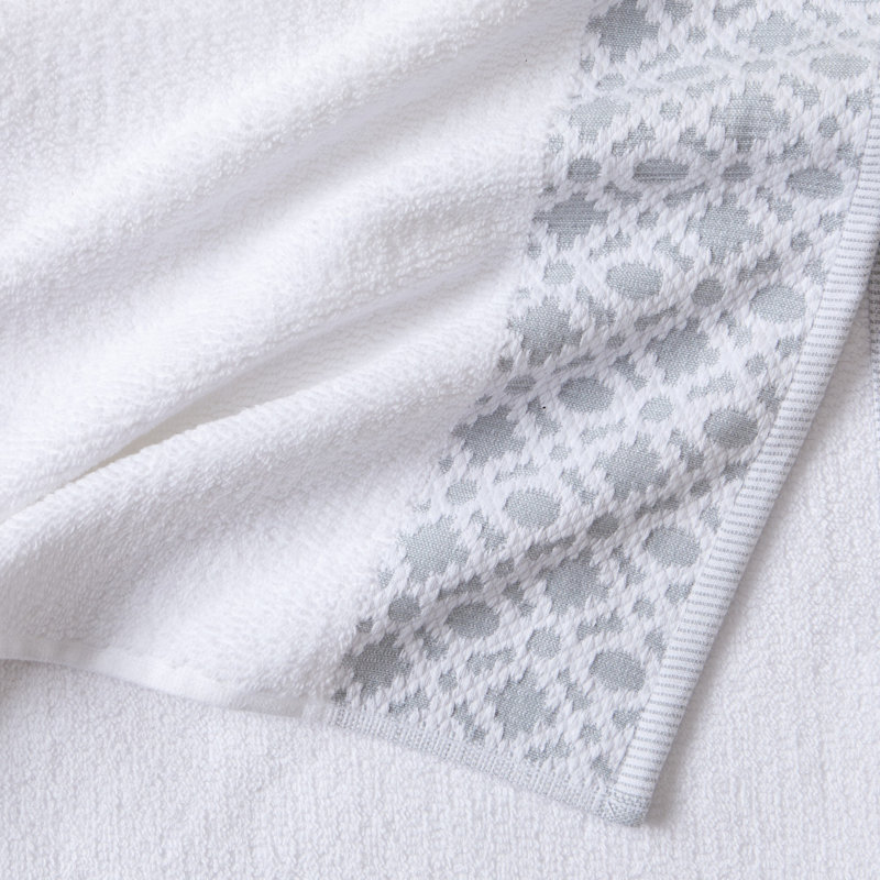 Shalyssa Turkish Cotton Midweight Mulit-Size Set, White/Light Gray