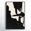 Abstract Black and White Brush Stroke Print