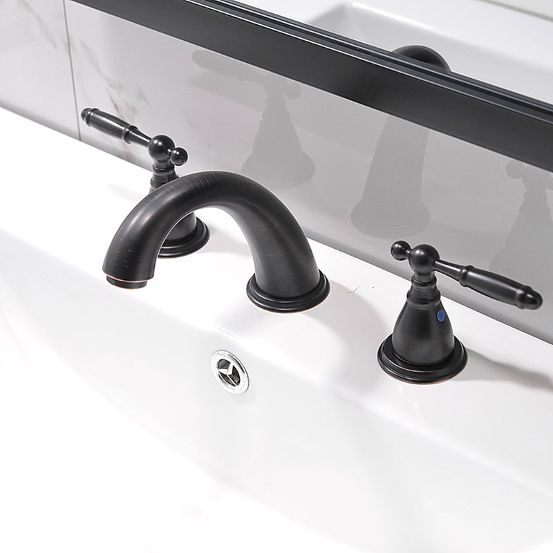 Widespread 2-handle Bathroom Faucet with Drain Assembly