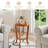 2-tier End Table 18" Round Compact Sofa Side Nightstand With Storage Shelf Walnut-233848724
