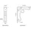 Support en fer forgé Orléans (accoudoir central triple), l 2 po x P 10 po x H 12 po, argent chaud antique-504751464-504751462