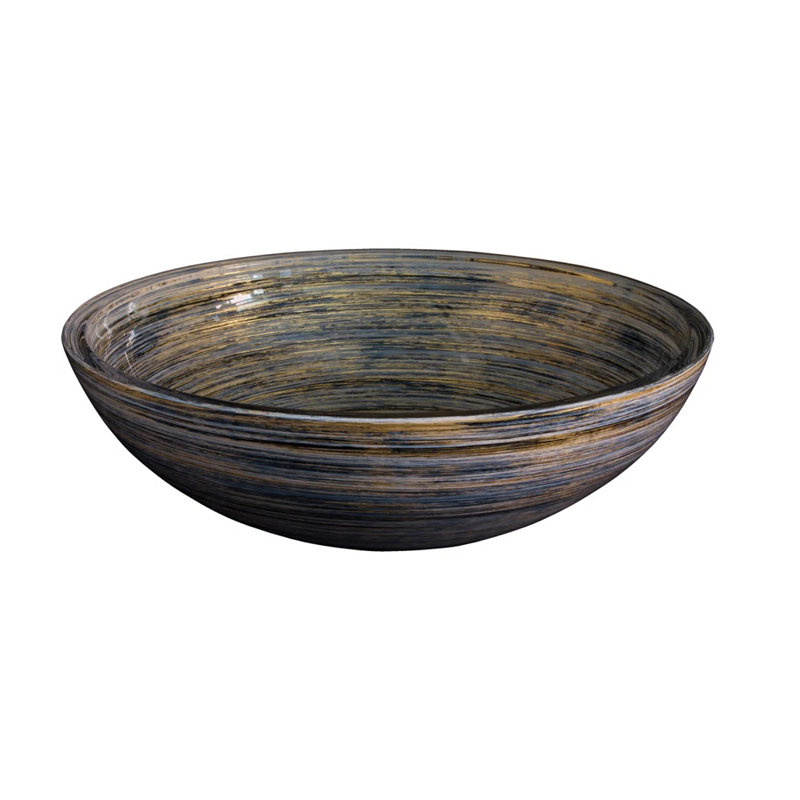 Graffiti 17.4'' L Bathroom Sink, Black / Silver / Ivory