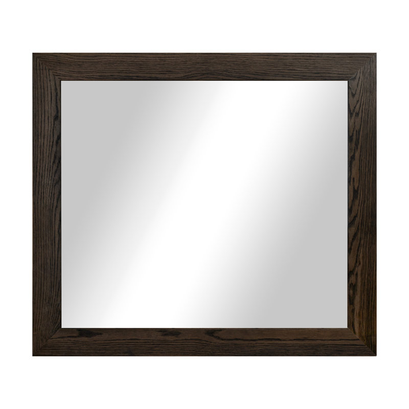 Miroir en bois franc Lark Manor ™ Ozark, Ébène, 33 po x 28 po