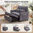 55" Convertible Sofa Bed with USB Ports & Adjustable Backrest,Floding Pull Out Couch-869537790