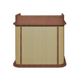 35.43" Brown Rectangular Solid Wood Reception Desk