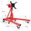Support moteur pliable 1500Lbs, tête rotative à engrenages, tête de montage réglable à 360 degrés, couleur rouge