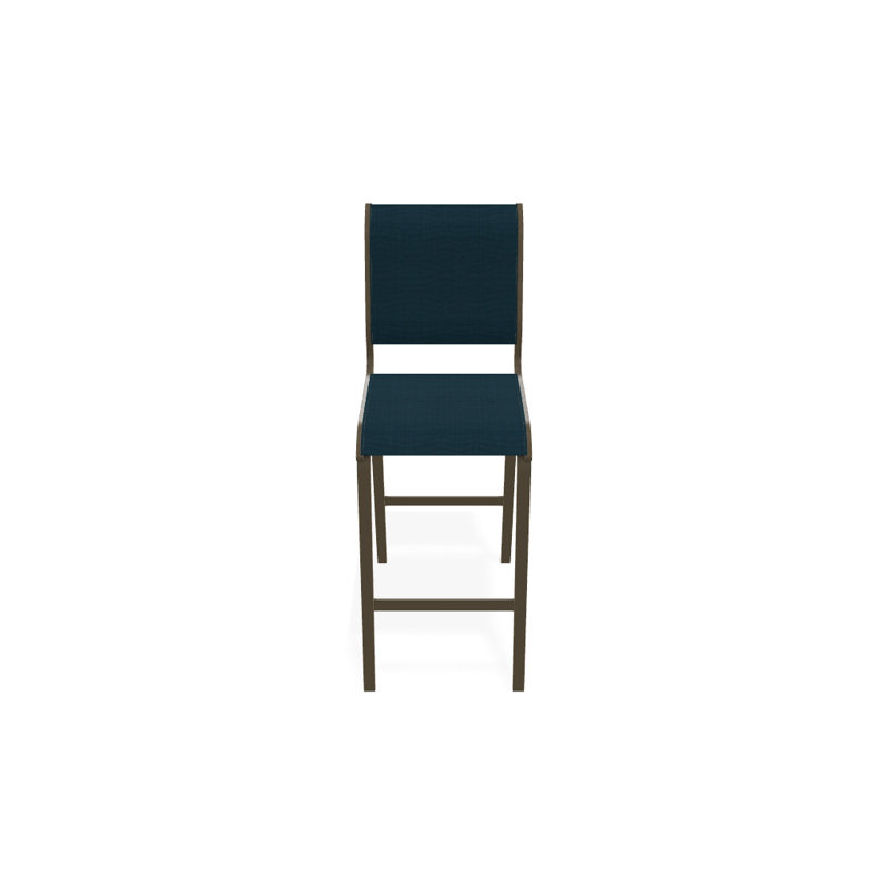 Tabouret de bar 29,5 po Holna, Bois de plage texturé, Sunbrella® bleu sarcelle