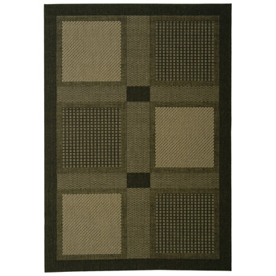Tapis d'intérieur / extérieur à motif géométrique Dirks Performance
