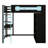 Modern Loft Bed with Integrated Desk and Open Wardrobe Storage-208471761