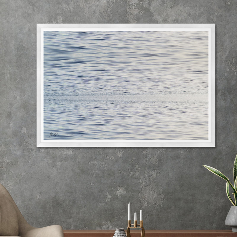 Abstrait énergie noir et blanc, Cadre blanc, H 35,5 po x l 54,75 po x P 1,5 po