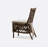 Cross Back Side Chair in Natural Gray