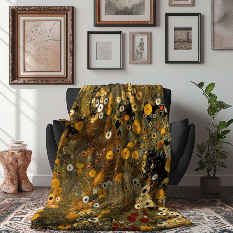  Couverture Ornate Klimt, L 50 po x L 60 po