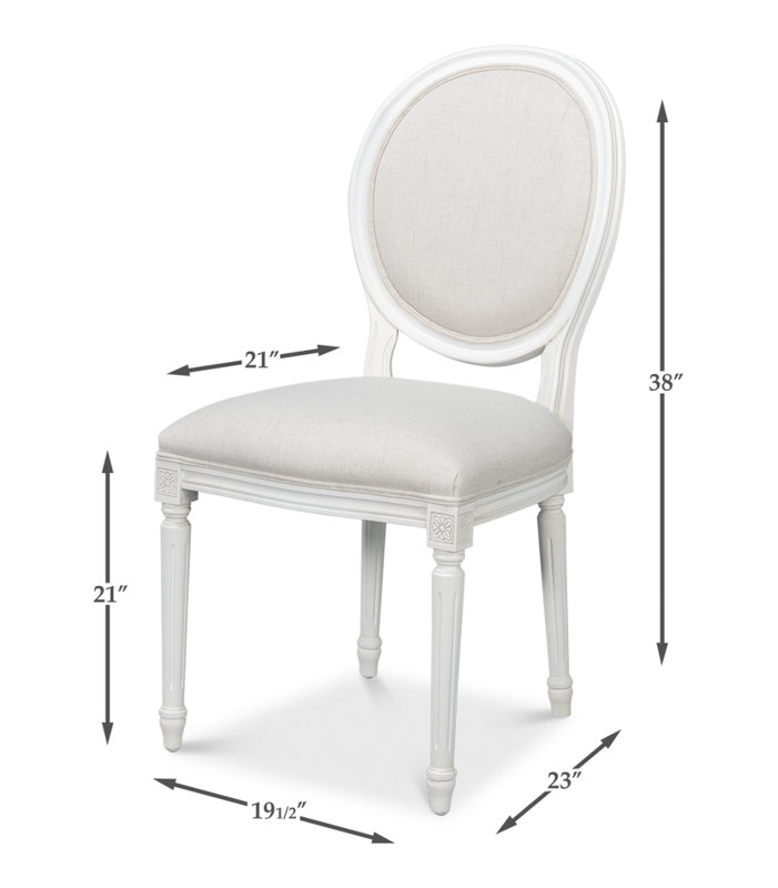 Hugo Upholstered Dining Chair, White