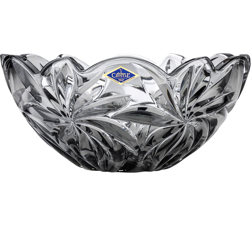 Bol décoratif en cristal, Gris