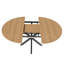 Table de salle à manger extensible ronde pour 2 à 6 personnes, table extensible avec base en acier au carbone, mobilier moderne peu encombrant
