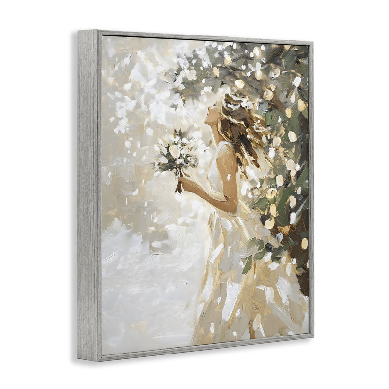 Giclée encadrée de doux flocon de neige blanc doux, design par LSR Design Studio, Estampe numérique Farmhouse