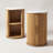 Round Drum Accent Table With Sintered Stone Top & Fluted Base