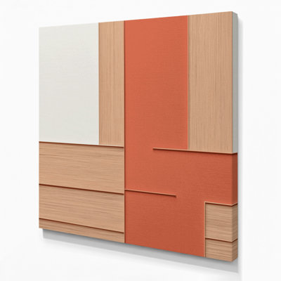 Minimalisme 25, art mural sur toile brune
