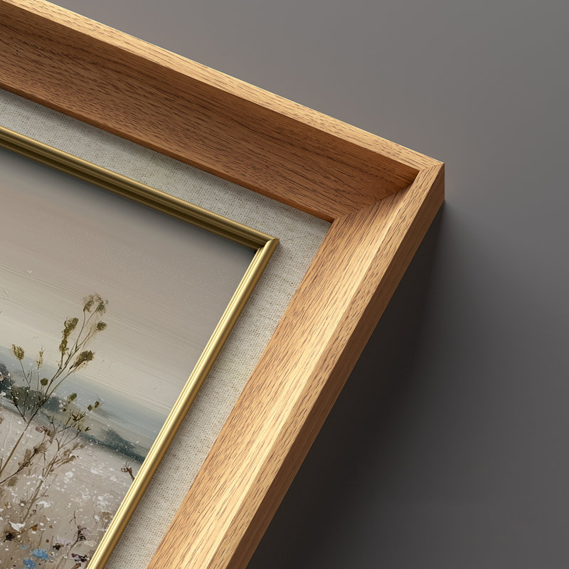 Ensemble de 2 reproductions d'art sur toile encadrées 26 "x 36", Naturel