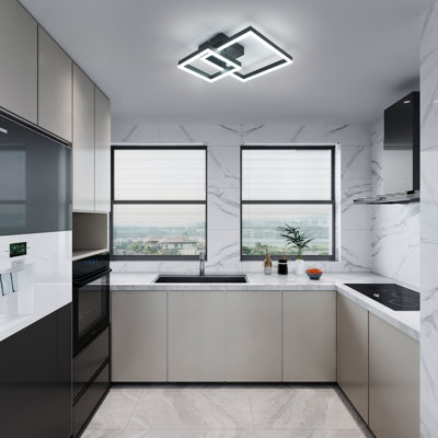 Square 52Cm 2-Light LED Flush Mount