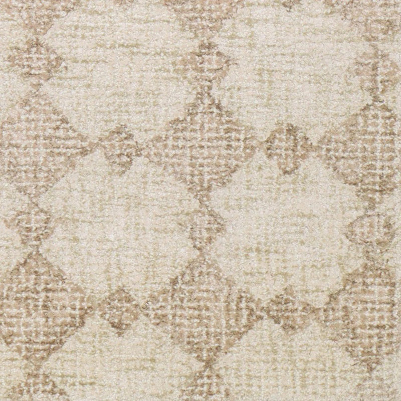 Basilia Geometric Area Rug in Khaki/Tan, Rectangle 7'9" x 9'9"