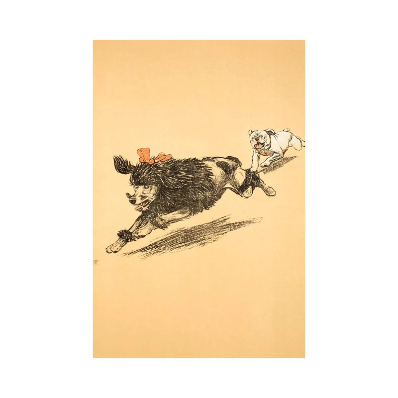 The Chase, From A Gay Dog, Story Of A Foolish Year, 1905 by Cecil Charles Windsor Aldin - Wrapped Canvas Print