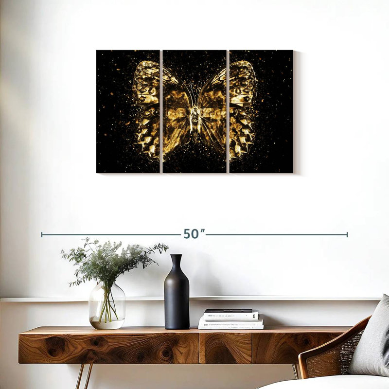 Le papillon doré II, H 20 po x l 33 po